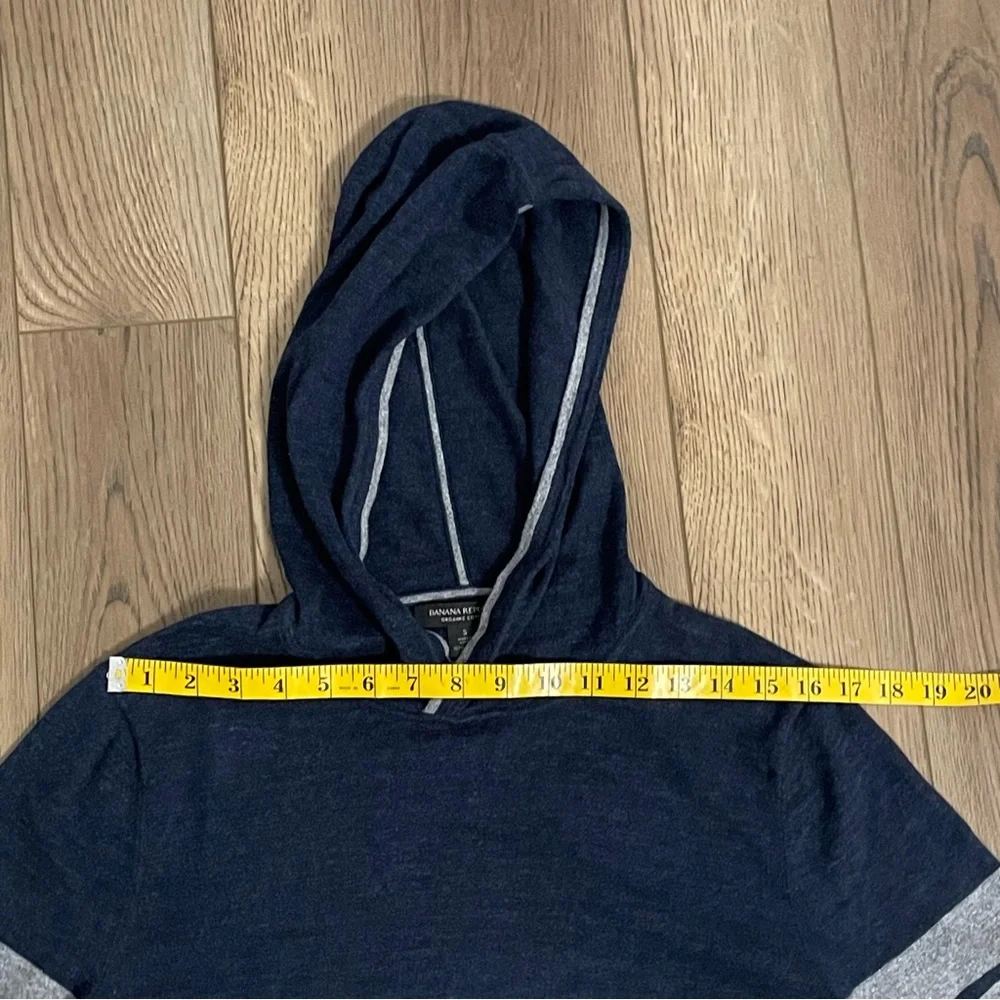 Banana Republic Organic Cotton Hooded‎ Sweater Blue